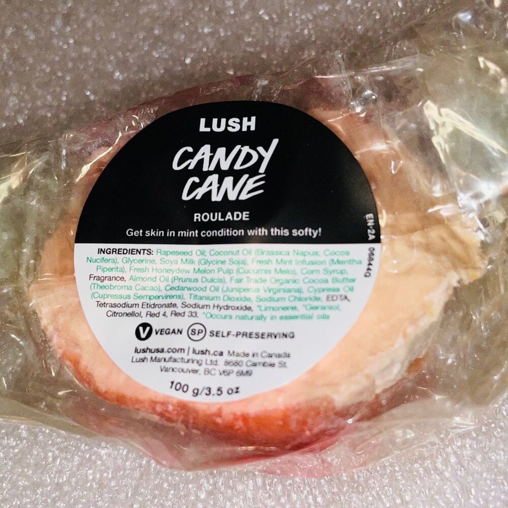Lush Candy Cane roulade NEW rare Christmas item NEW in package